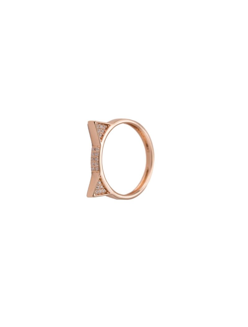 18K Gold Cat Ears Diamond Ring