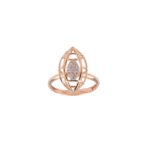 18K Gold Diamond "Ellipse" Cage Ring