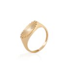 18K Gold Sun Signet Ring