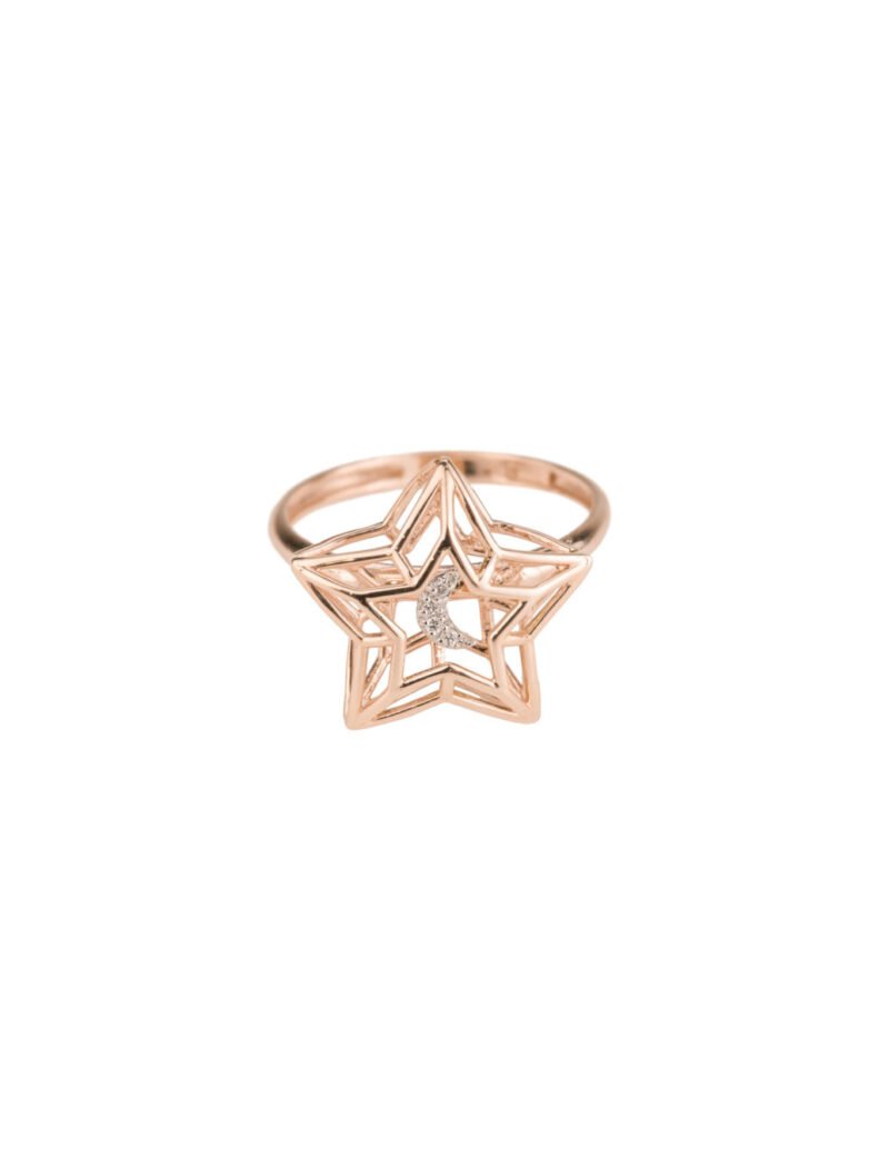18K Gold Diamond "Lavish Night Sky" Cage Ring