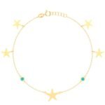 18K Gold Starfish Anklet