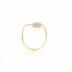 18K Gold Moving Cylinder Ring