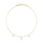 18K Gold Trio Ellipse Anklet