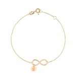 18K Gold Customized Initial Infinity Bracelet