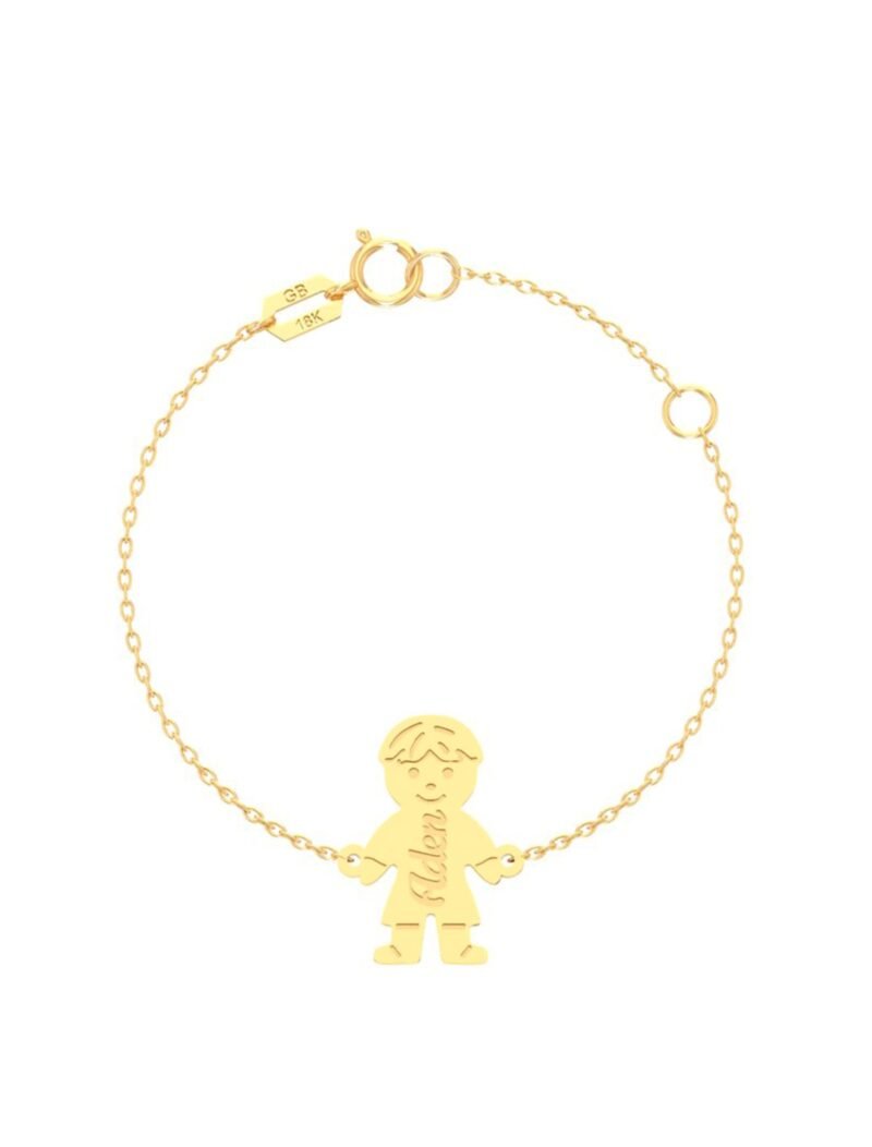 18K Gold Customized Children Bracelet