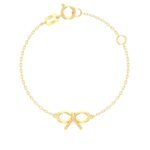 18K Gold Refined Bow Bracelet