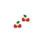 18K Gold Juicy Cherry Earrings