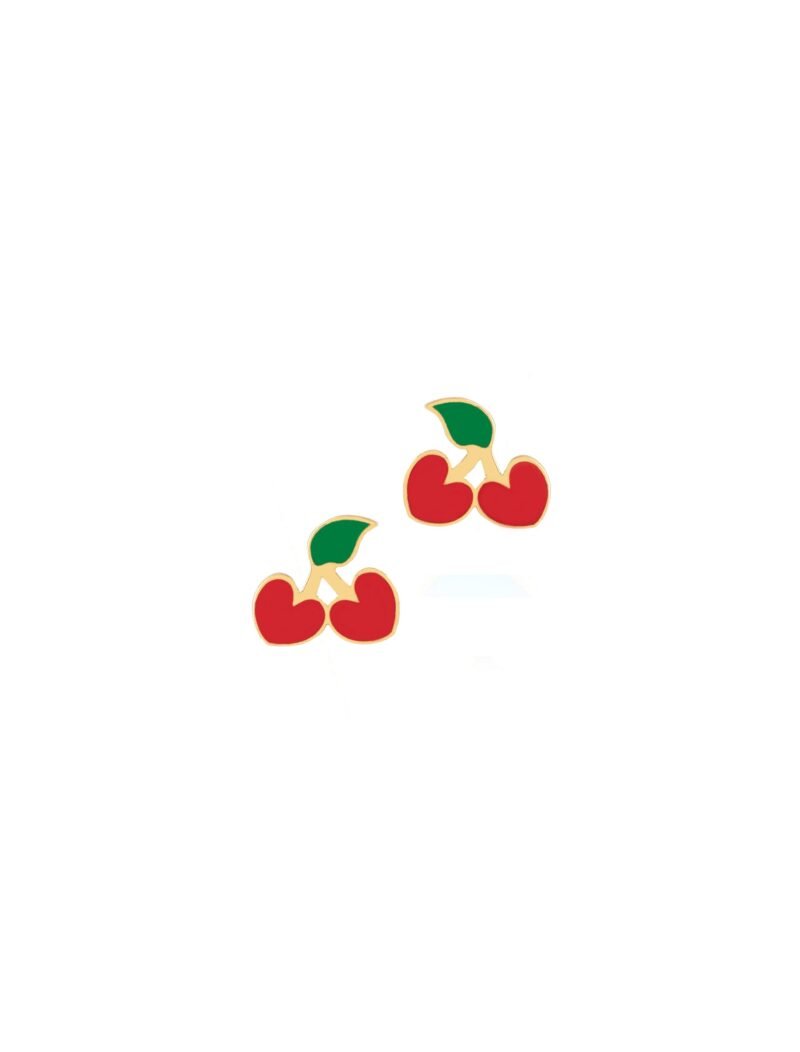 18K Gold Juicy Cherry Earrings