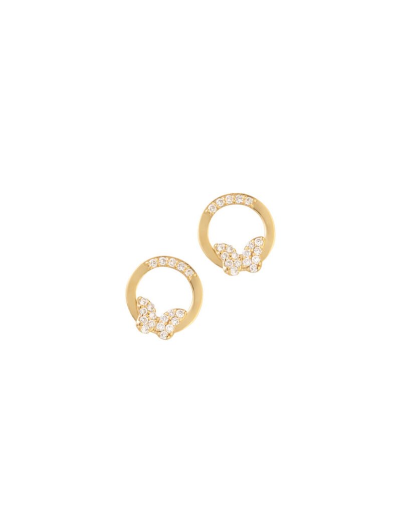 18K Gold Butterfly Freedom Diamond Earrings