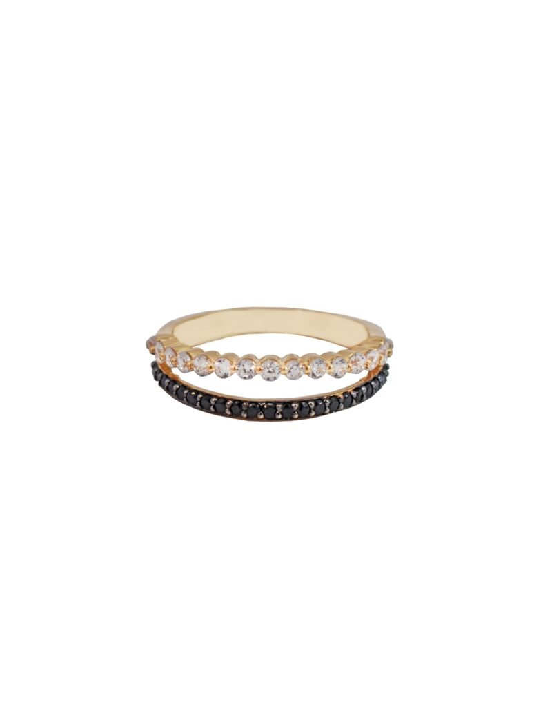 18K Gold Double Sparkle Ring