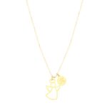 18K Gold Customized Angel Kids Necklace