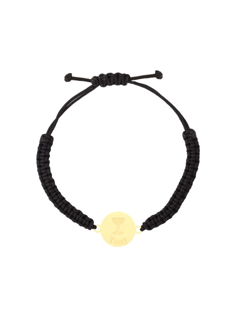 18K Gold Customized Communion Cup Kids Bracelet