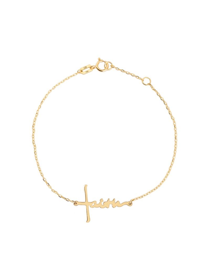 18K Gold Faith Kids Bracelet