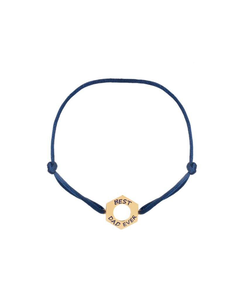 18K Gold Best Dad Ever Men Bracelet