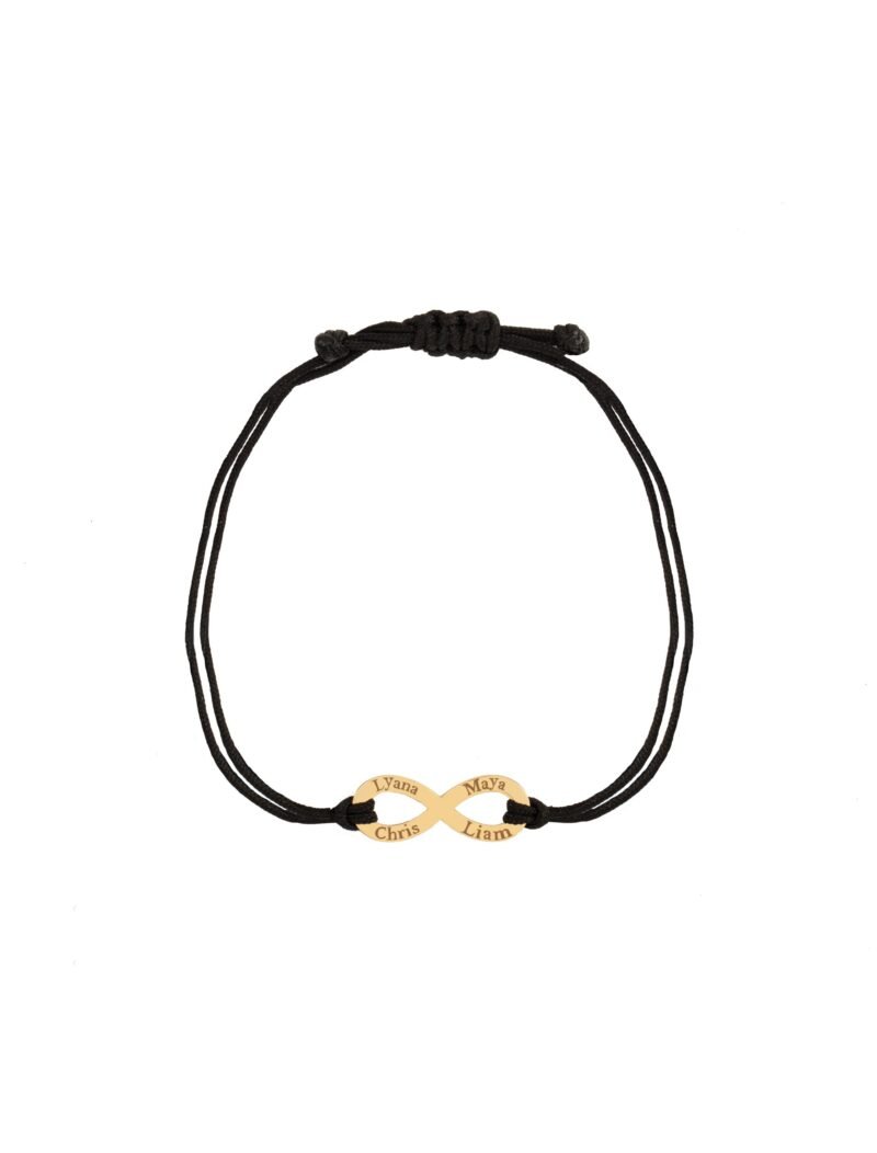 18K Gold Customized Infinity Men Bracelet
