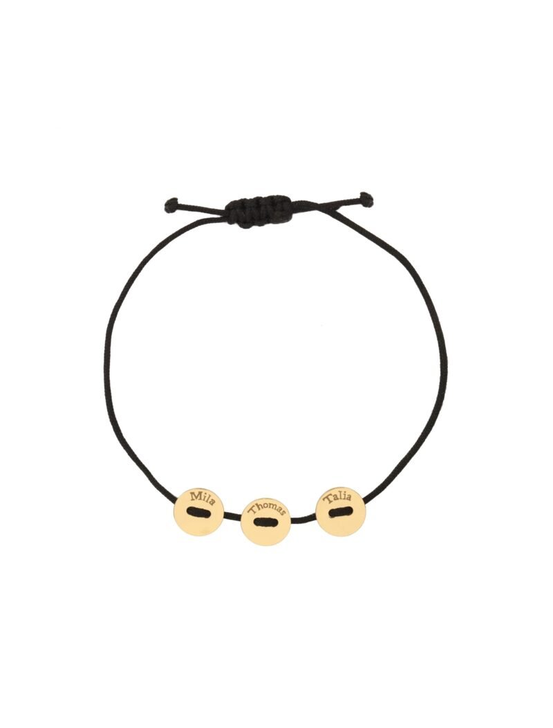 18K Gold Customized Disks Men Bracelet