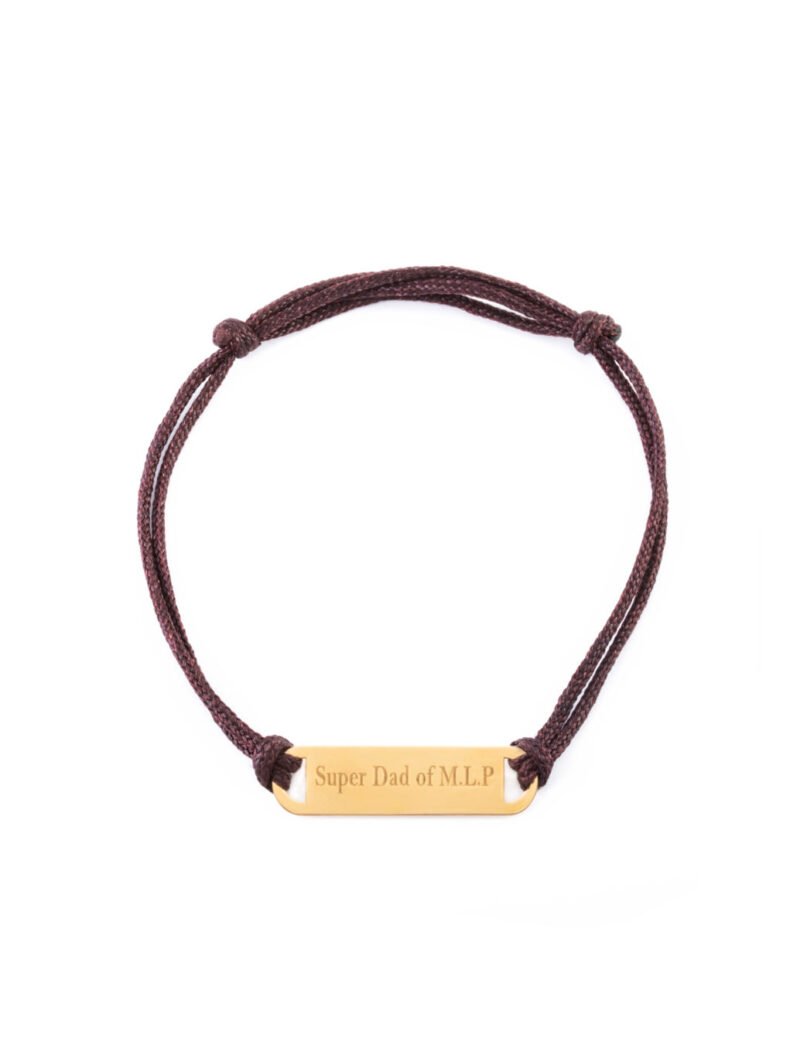 18K Gold Customized Plate Men Bracelet