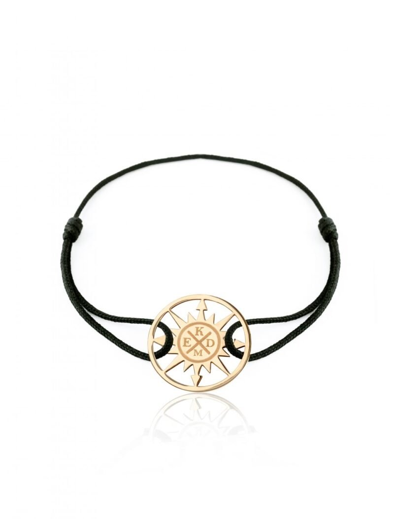 18K Gold Customized Compass Men Bracelet