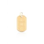 18K Gold Customized Initials Men Pendant