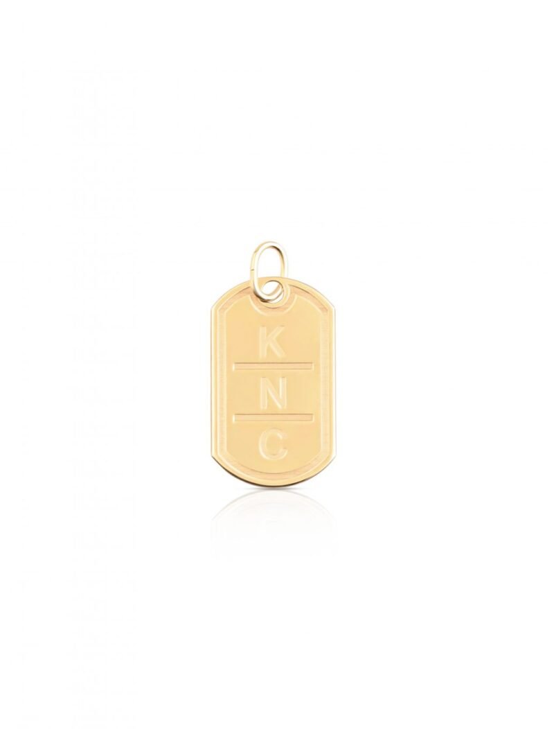 18K Gold Customized Initials Men Pendant