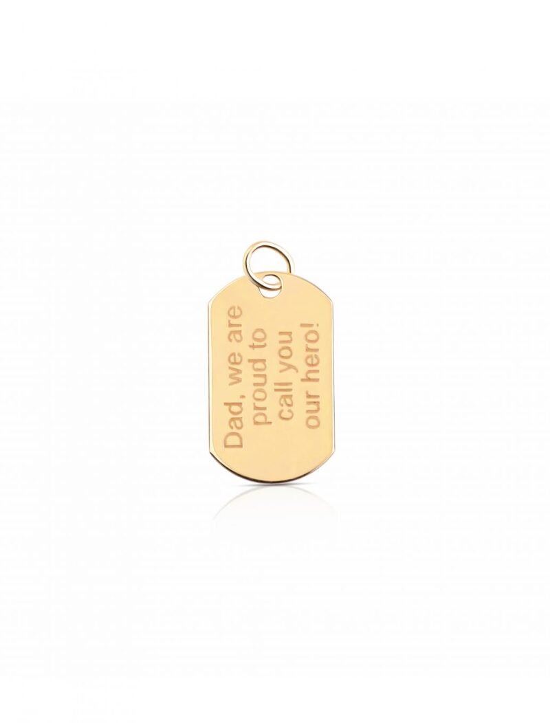 18K Gold Hero Dad Men Pendant