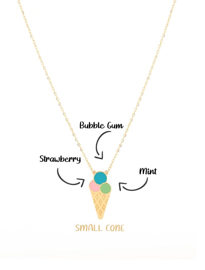 18K Gold Delicious Ice Cream Necklace