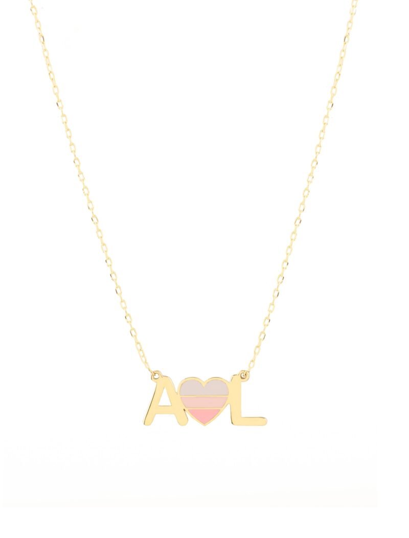 18K Gold I Love You Necklace