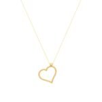 18k Gold Twisted Heart Necklace