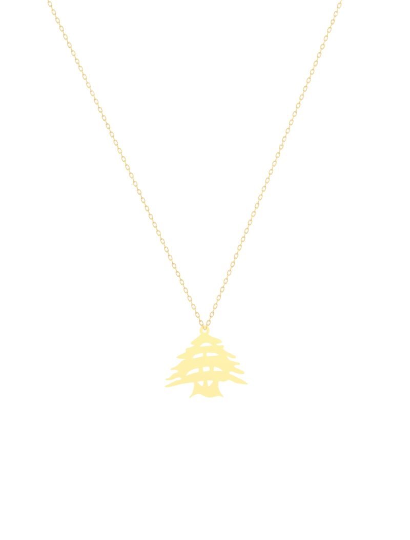 18K Gold Cedar Of Lebanon Necklace