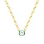 18K Gold Octagon Cuban Link Necklace