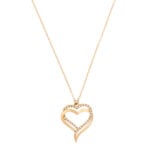 18K Gold Double Heart Diamond Necklace