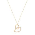 18K Gold Glowing Heart Diamond Necklace