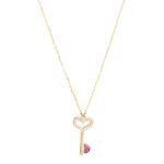 18K Gold Unstoppable Love Key Diamond Necklace