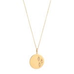 18K Gold Encrusted Disc Diamond Necklace