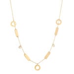 18K Gold Shapes & Sparkles Necklace
