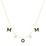 18K Gold Double Sided Mom Necklace