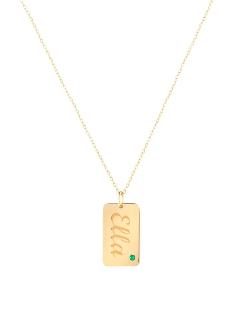 18K Gold Customized Birthstone Necklace