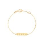 18k Gold Customized Playful Name Newborn Bracelet