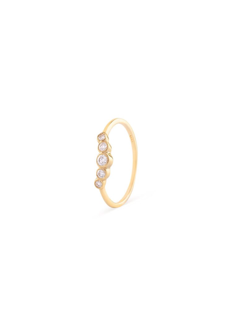 18K Gold Bezel Set Diamond Ring