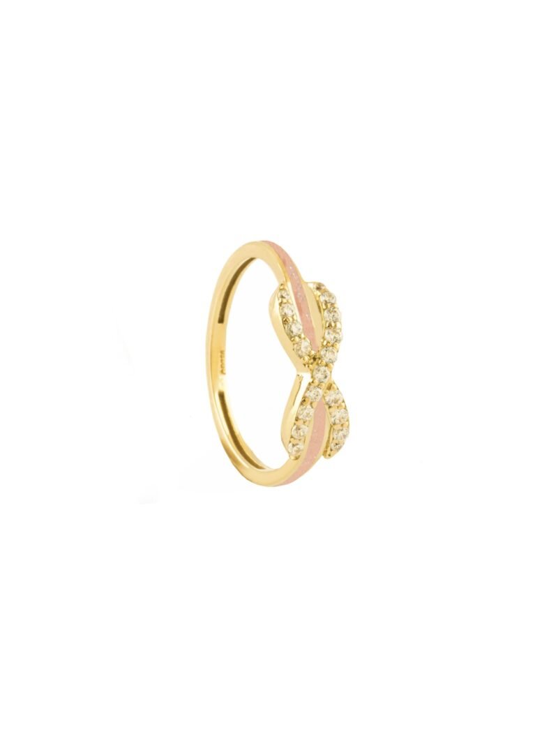 18K Gold Infinity Twirl Ring