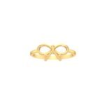 18K Gold Refined Bow Ring