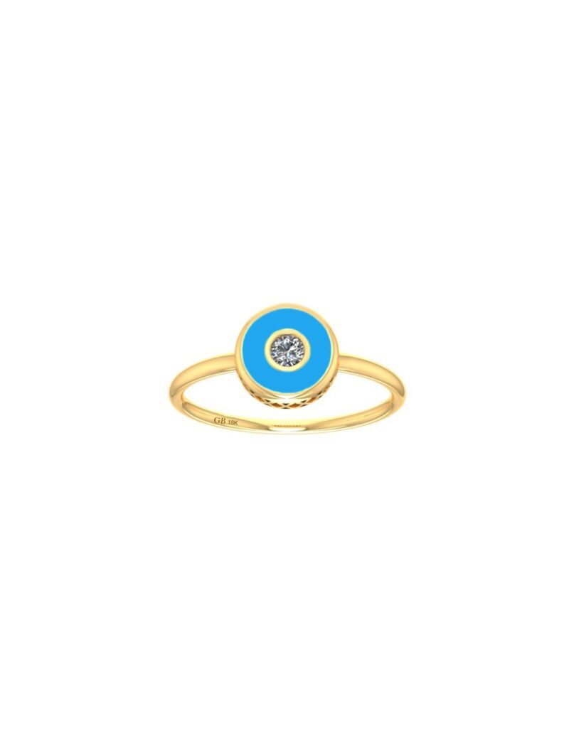 18K Gold Endless Turquoise Ring