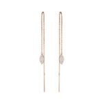 18K Gold Double-Sided Diamond "Ellipse" Earrings