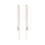 18K Gold Double-Sided Diamond "Drop" Earrings