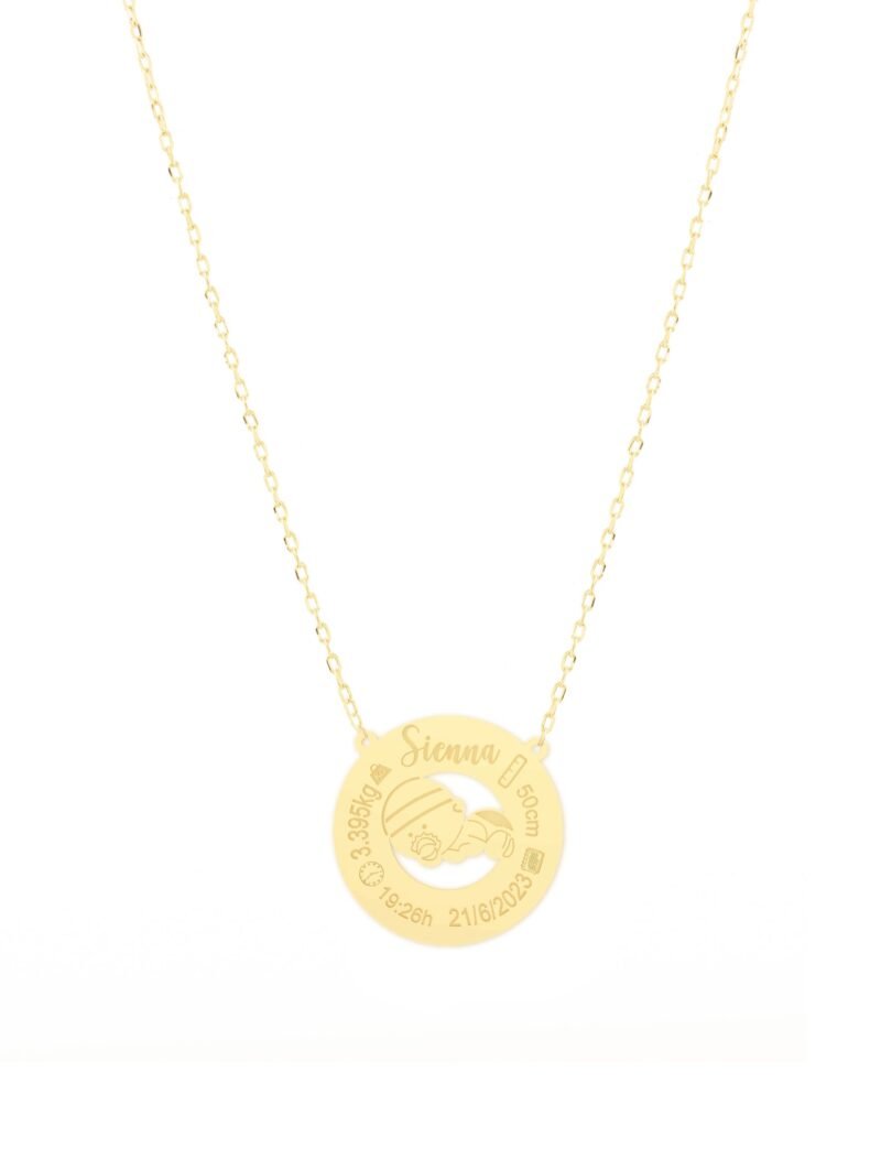 18k Gold Child's Details Necklace