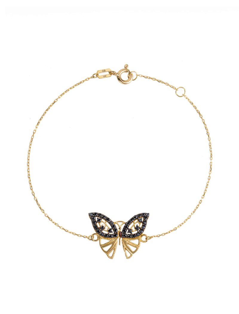 18K Gold Bold Butterfly Bracelet