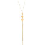 18K Gold Triangle Tassel Necklace