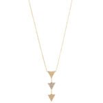 18K Gold Trio Triangles Necklace