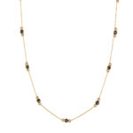 18k Gold Black Onyx Beads Necklace