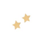 18K Gold Simple Stars Earrings